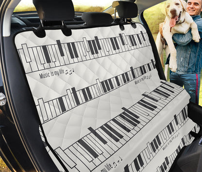 Piano Pattern Print Pet Car Back Seat Cover