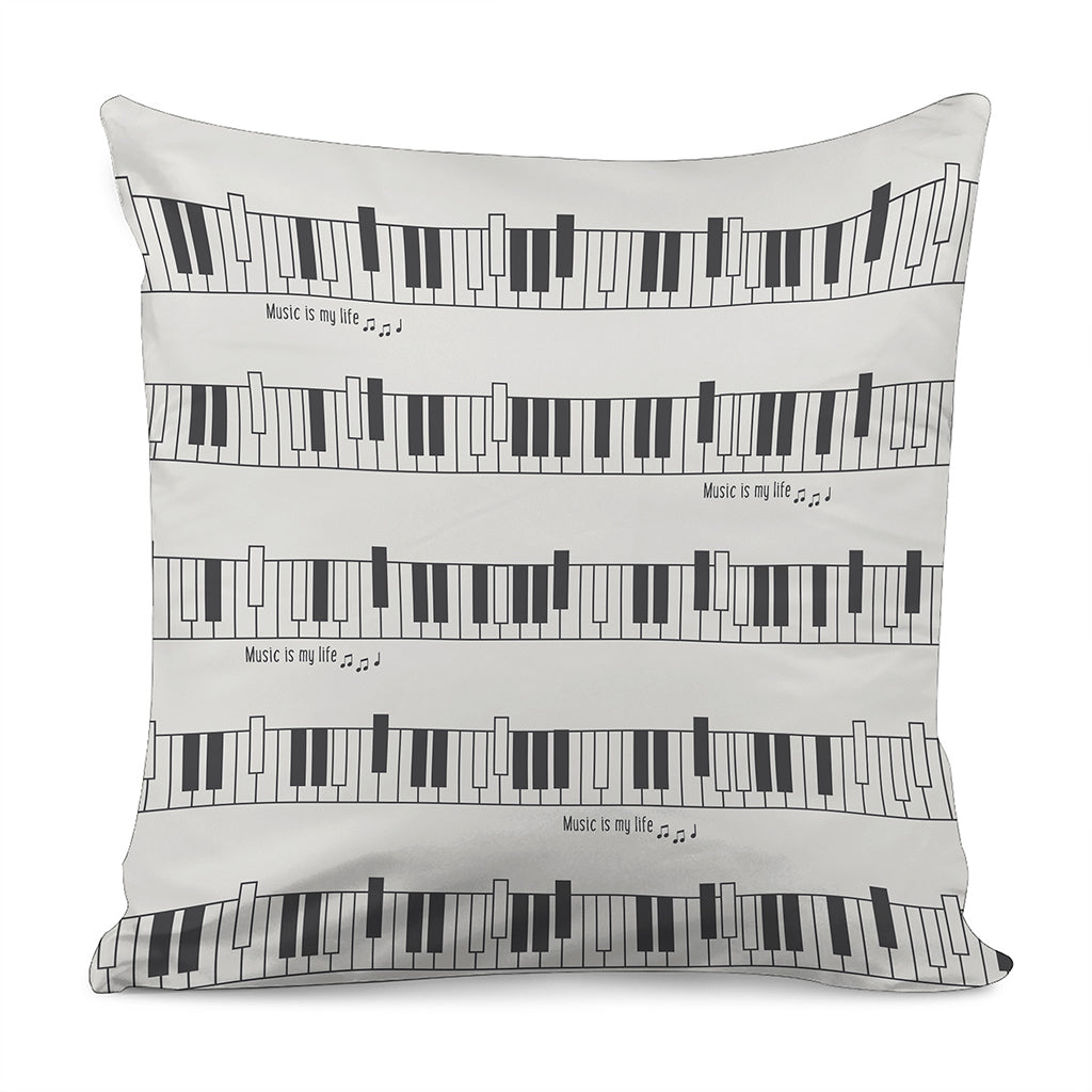 Piano Pattern Print Pillow Cover