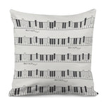 Piano Pattern Print Pillow Cover