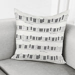 Piano Pattern Print Pillow Cover