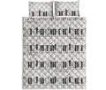 Piano Pattern Print Quilt Bed Set