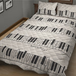 Piano Pattern Print Quilt Bed Set