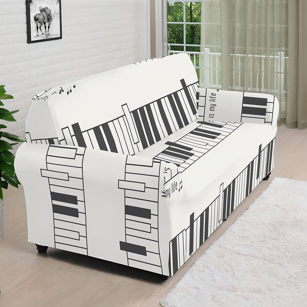 Piano Pattern Print Sofa Cover