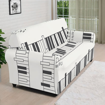 Piano Pattern Print Sofa Cover