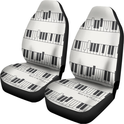 Piano Pattern Print Universal Fit Car Seat Covers