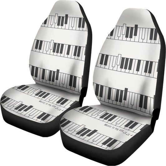Piano Pattern Print Universal Fit Car Seat Covers