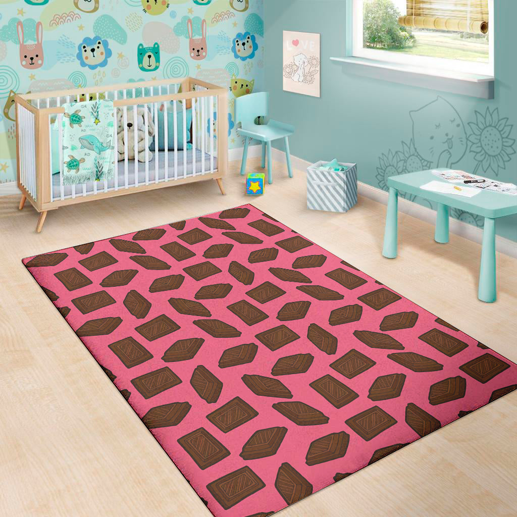 Pieces of Chocolate Pattern Print Area Rug