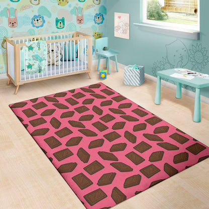Pieces of Chocolate Pattern Print Area Rug