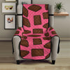 Pieces of Chocolate Pattern Print Armchair Protector