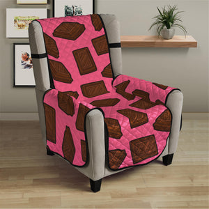 Pieces of Chocolate Pattern Print Armchair Protector