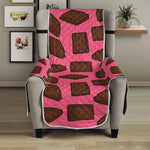 Pieces of Chocolate Pattern Print Armchair Protector