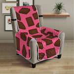 Pieces of Chocolate Pattern Print Armchair Protector