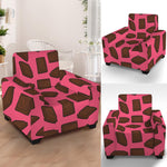 Pieces of Chocolate Pattern Print Armchair Slipcover