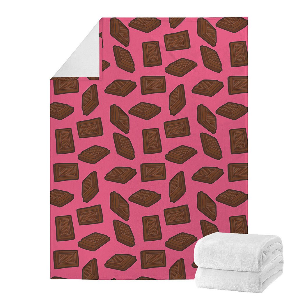 Pieces of Chocolate Pattern Print Blanket