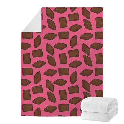 Pieces of Chocolate Pattern Print Blanket