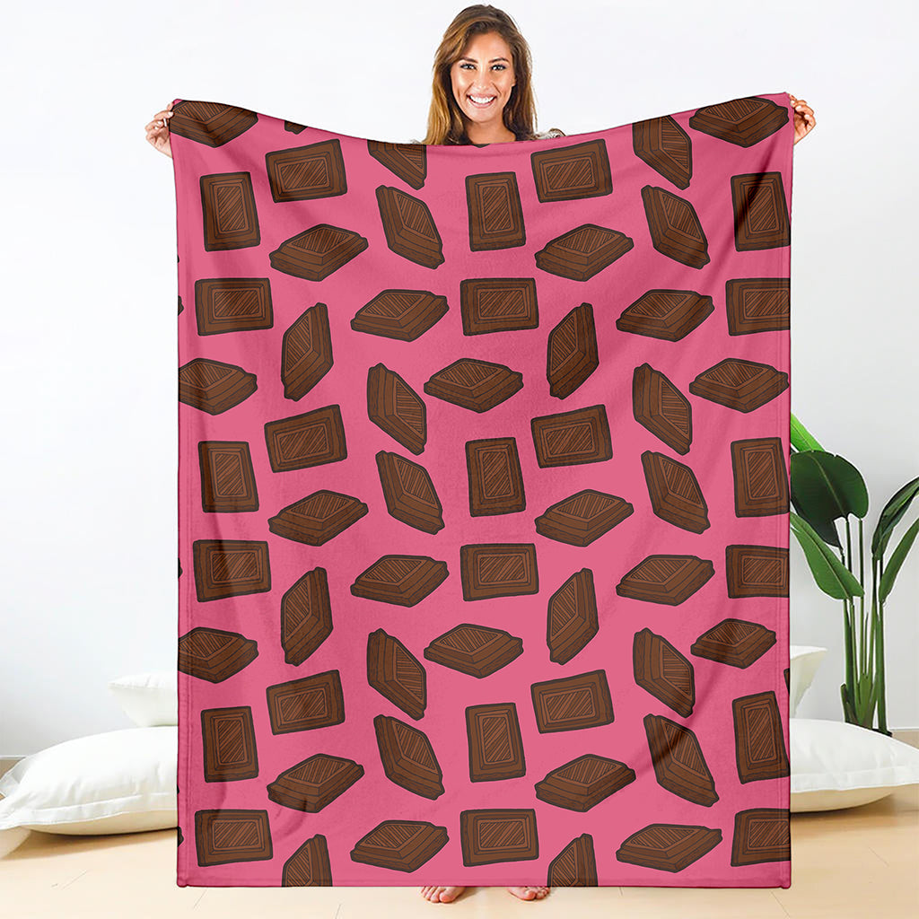 Pieces of Chocolate Pattern Print Blanket