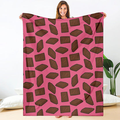 Pieces of Chocolate Pattern Print Blanket