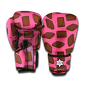 Pieces of Chocolate Pattern Print Boxing Gloves