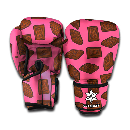 Pieces of Chocolate Pattern Print Boxing Gloves