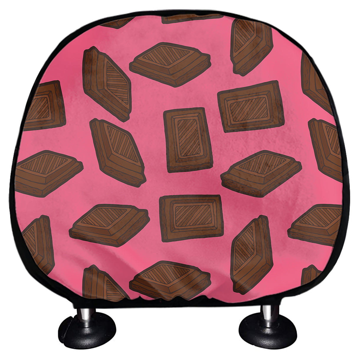 Pieces of Chocolate Pattern Print Car Headrest Covers