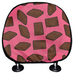 Pieces of Chocolate Pattern Print Car Headrest Covers