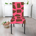 Pieces of Chocolate Pattern Print Dining Chair Slipcover