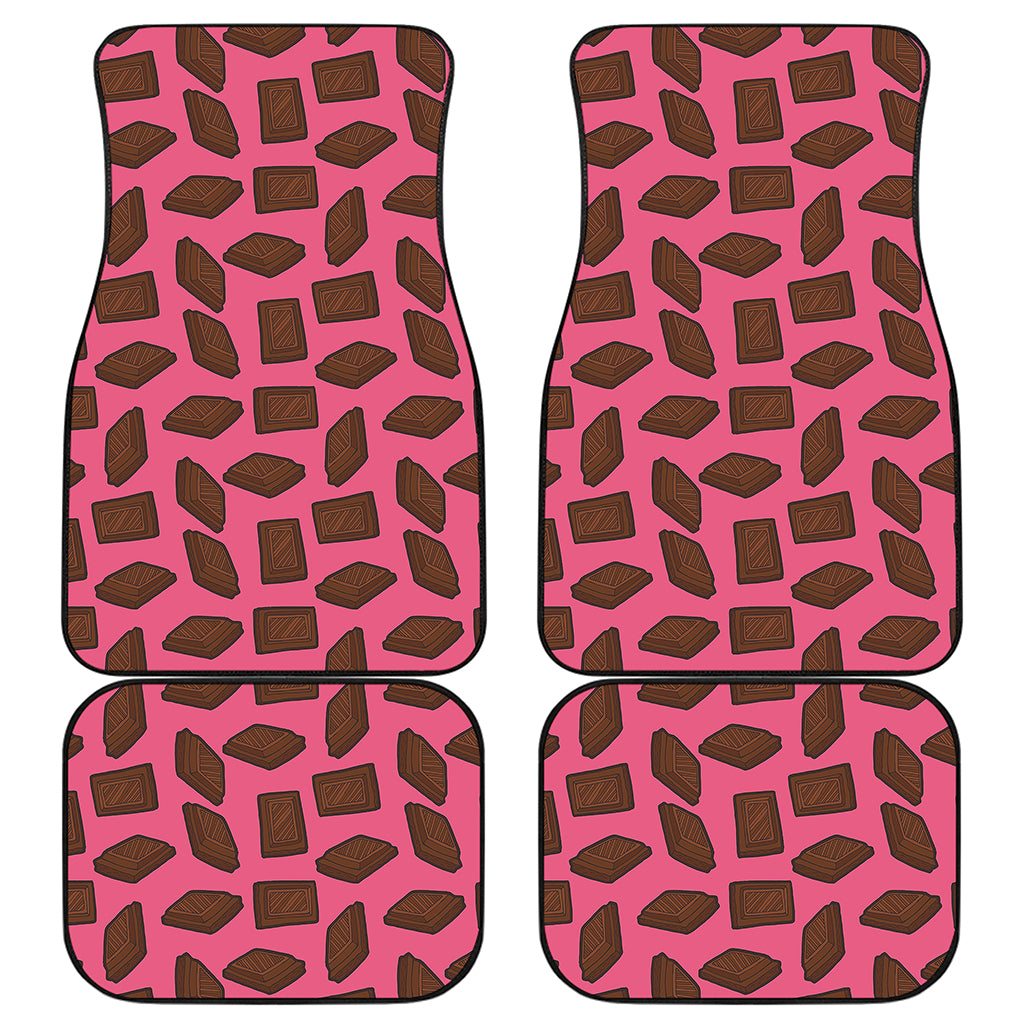 Pieces of Chocolate Pattern Print Front and Back Car Floor Mats