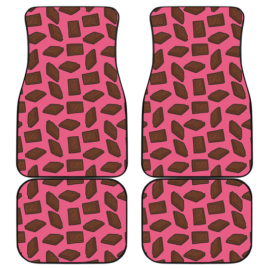 Pieces of Chocolate Pattern Print Front and Back Car Floor Mats