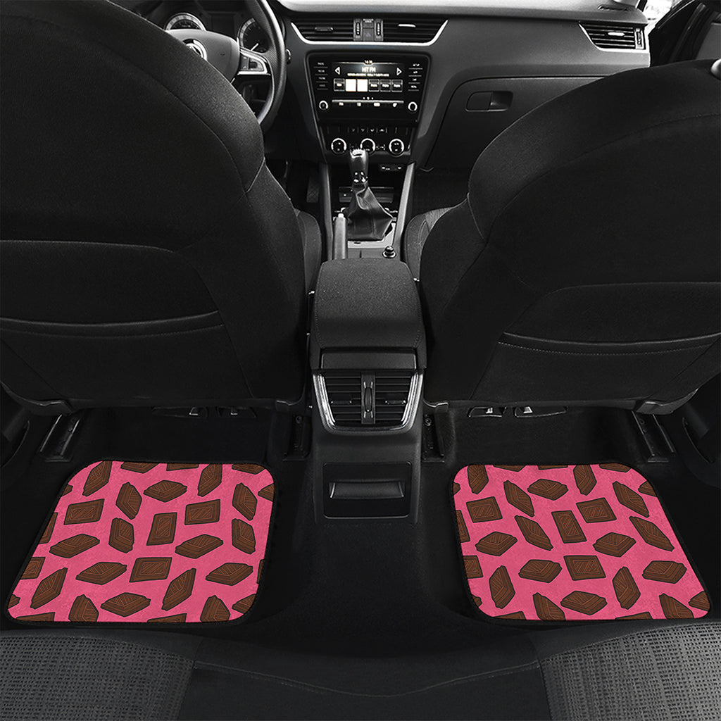 Pieces of Chocolate Pattern Print Front and Back Car Floor Mats