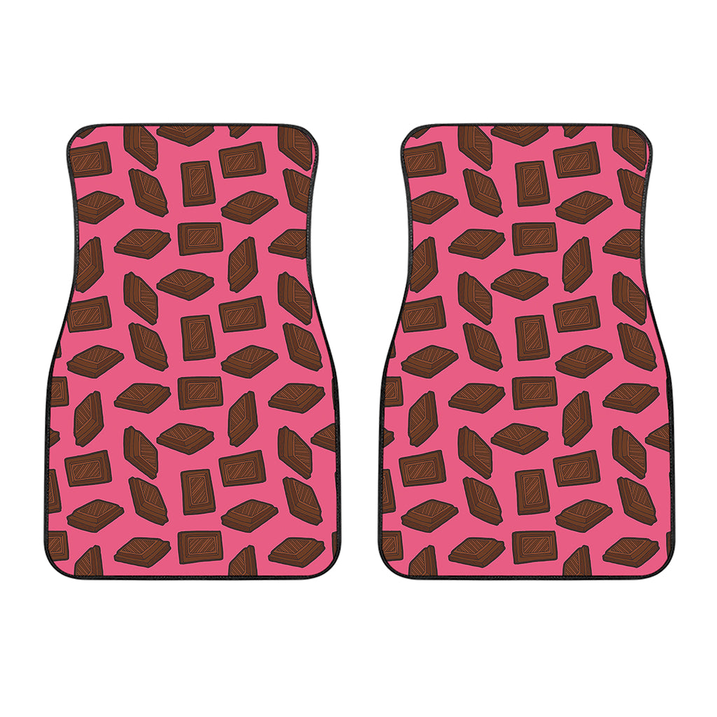 Pieces of Chocolate Pattern Print Front Car Floor Mats