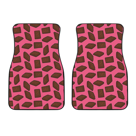 Pieces of Chocolate Pattern Print Front Car Floor Mats