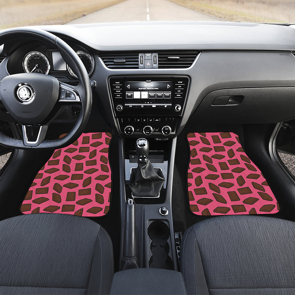 Pieces of Chocolate Pattern Print Front Car Floor Mats