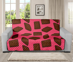 Pieces of Chocolate Pattern Print Futon Protector