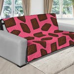 Pieces of Chocolate Pattern Print Futon Protector