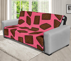 Pieces of Chocolate Pattern Print Futon Protector