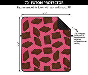 Pieces of Chocolate Pattern Print Futon Protector