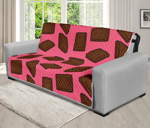 Pieces of Chocolate Pattern Print Futon Protector