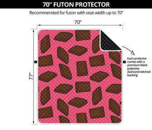 Pieces of Chocolate Pattern Print Futon Protector