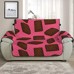 Pieces of Chocolate Pattern Print Half Sofa Protector