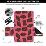 Pieces of Chocolate Pattern Print Half Sofa Protector