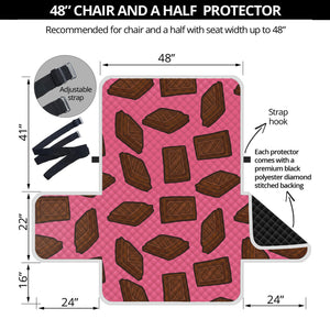 Pieces of Chocolate Pattern Print Half Sofa Protector