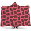 Pieces of Chocolate Pattern Print Hooded Blanket