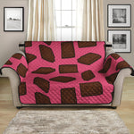 Pieces of Chocolate Pattern Print Loveseat Protector