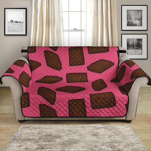 Pieces of Chocolate Pattern Print Loveseat Protector