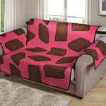 Pieces of Chocolate Pattern Print Loveseat Protector