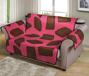 Pieces of Chocolate Pattern Print Loveseat Protector