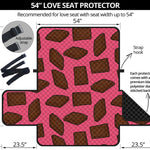 Pieces of Chocolate Pattern Print Loveseat Protector