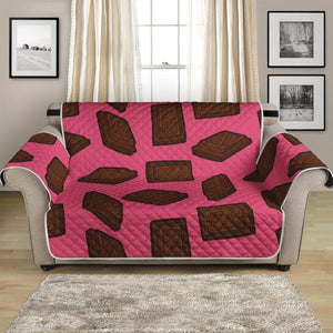 Pieces of Chocolate Pattern Print Loveseat Protector