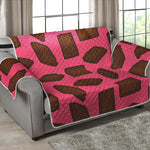 Pieces of Chocolate Pattern Print Loveseat Protector