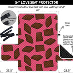 Pieces of Chocolate Pattern Print Loveseat Protector